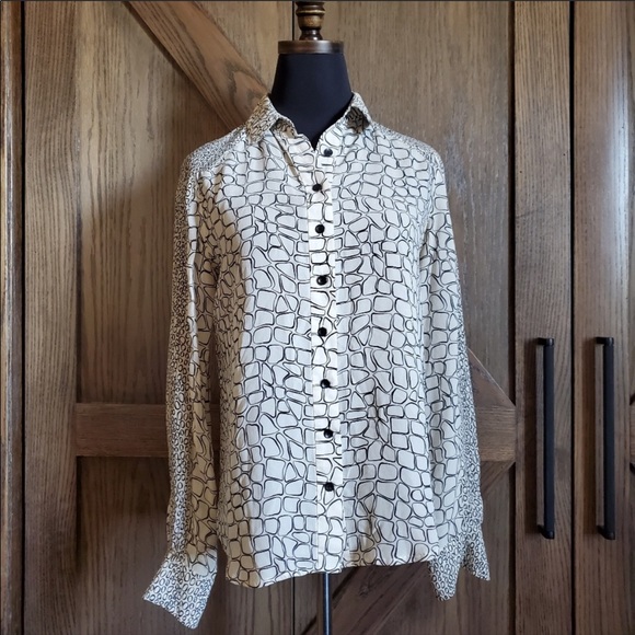 Proenza Schouler Tops - Proenza Schouler geo print silk blouse